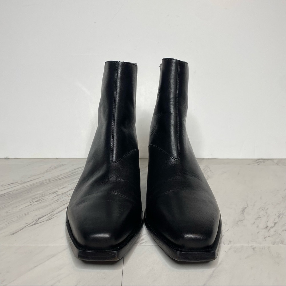 All Saints Lenora Black Leather Bootie 8 - Picture 2 of 14